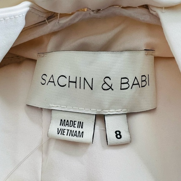 Sachin Babi BHLDN Carmina Bow Dress Ivory Size 8 NEW - Picture 15 of 16